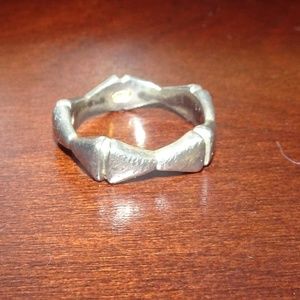 Stamped Rage 925 SS Modernist Ring Size 8